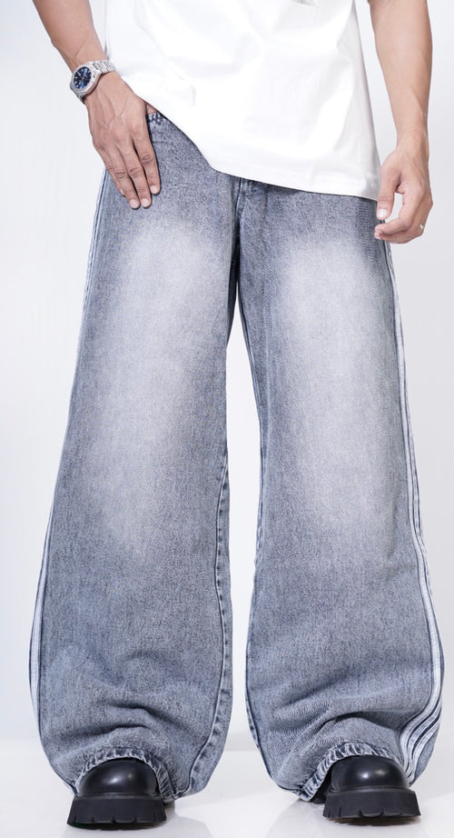 Grey lines jeans