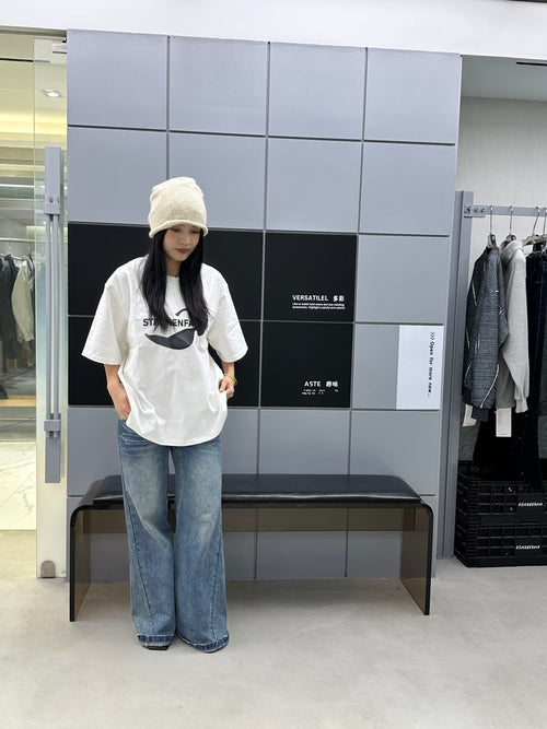 STAGMENFASHION Sunglasses Graphic Oversized T-Shirt