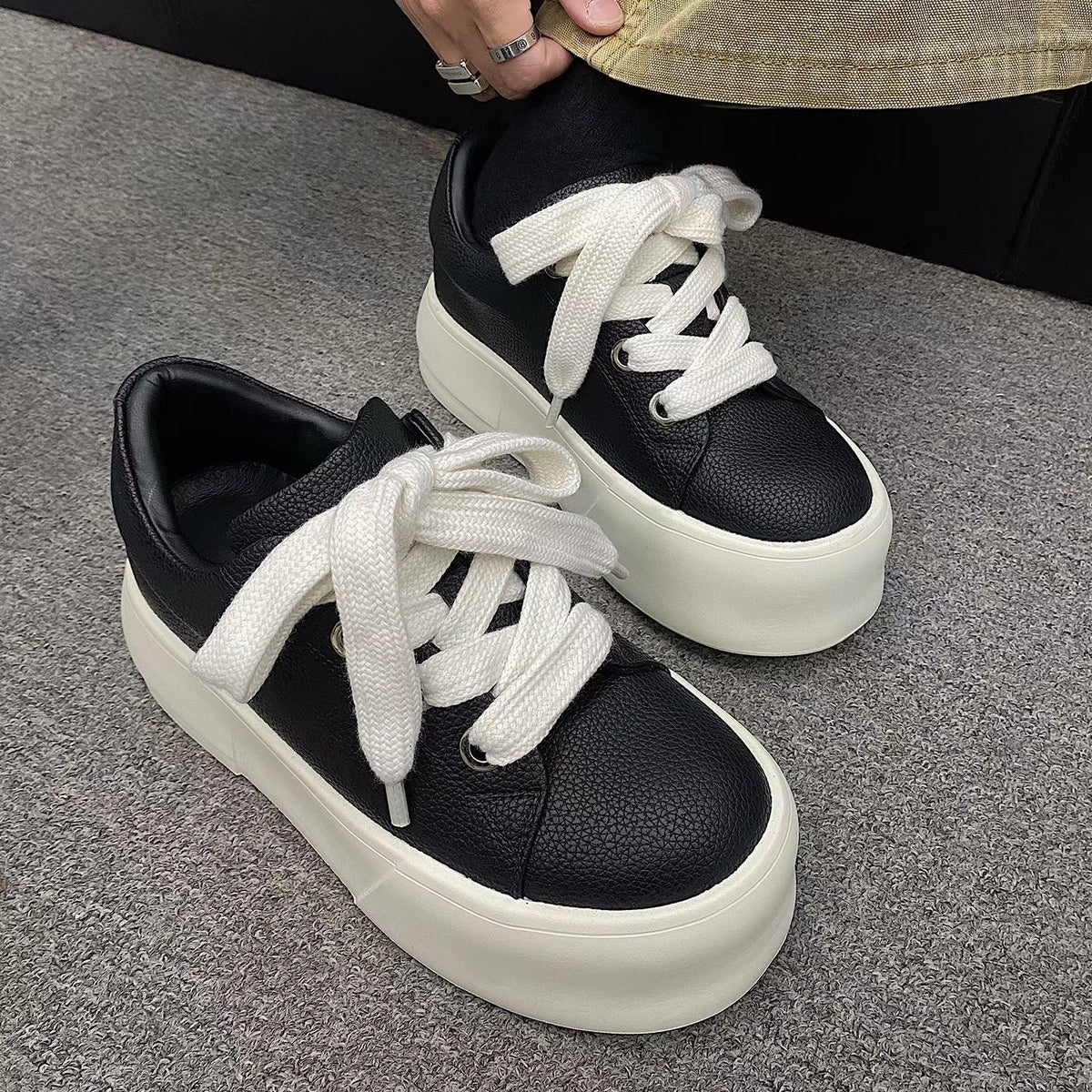 Platform Leather Sneakers