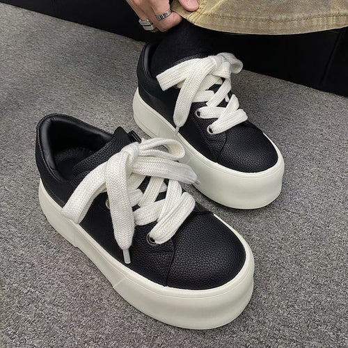 Platform Leather Sneakers