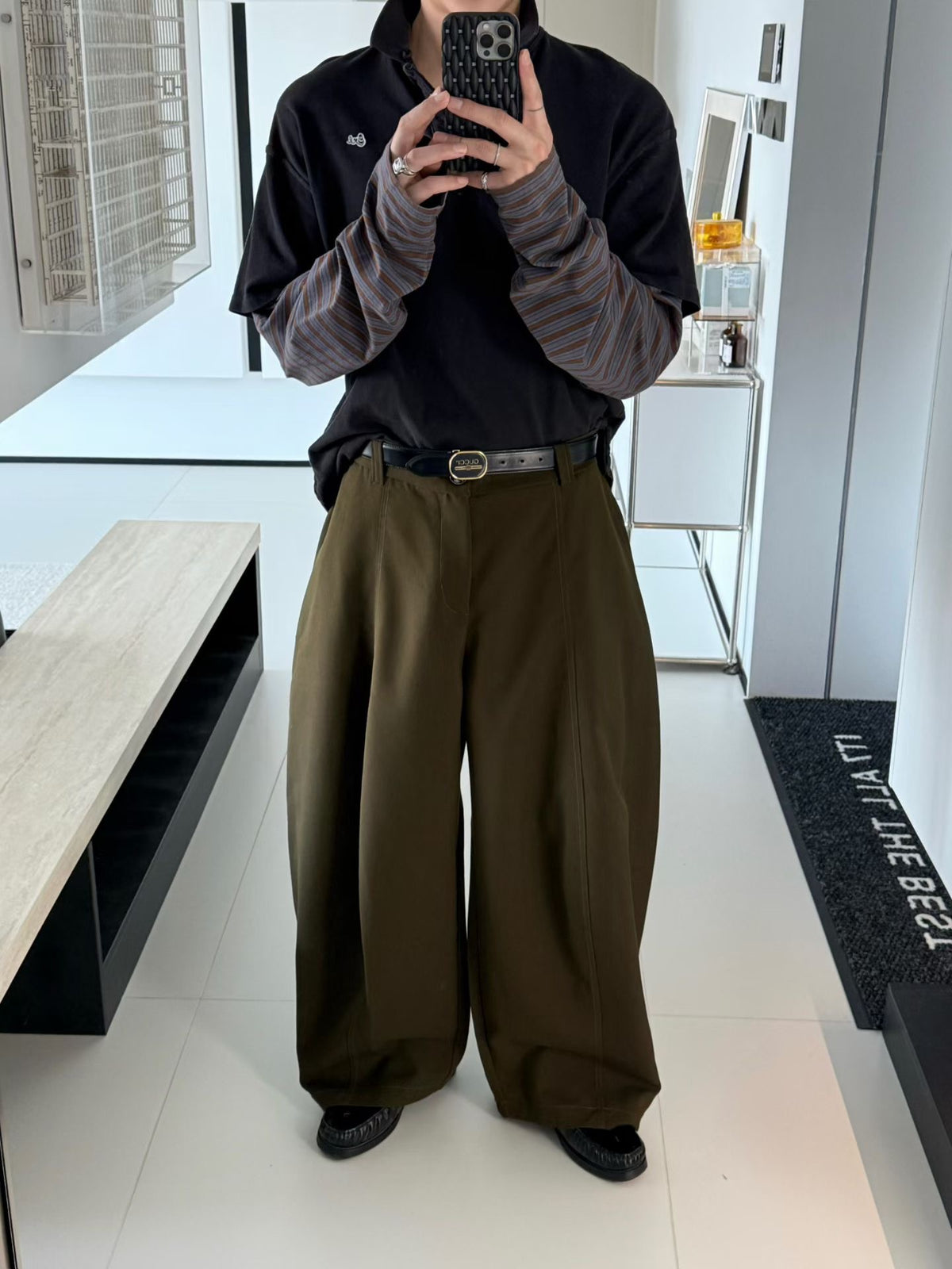 Oversized Wide-Leg Tailored Trousers