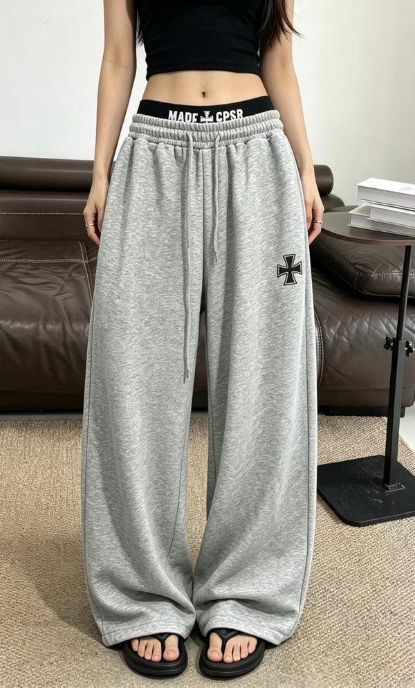MADE CPSR Cross Logo Wide-Leg Sweatpants