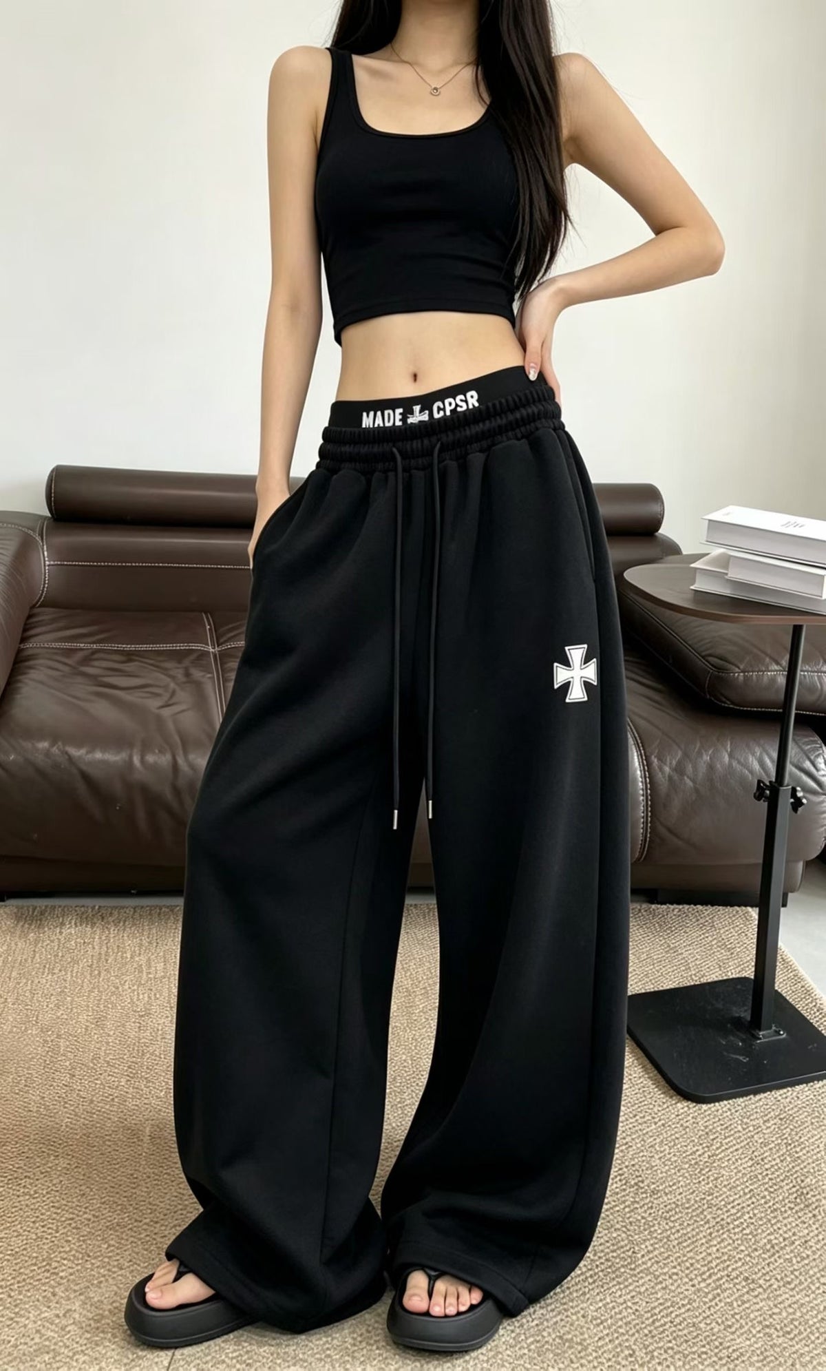 MADE CPSR Cross Logo Wide-Leg Sweatpants